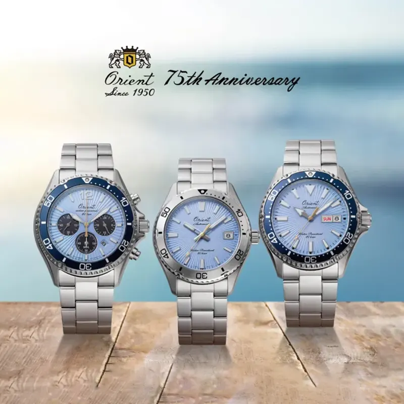 Orient Kamasu 75th Anniversary Sky Blue Dial Men's Watch- RA-AA0823L